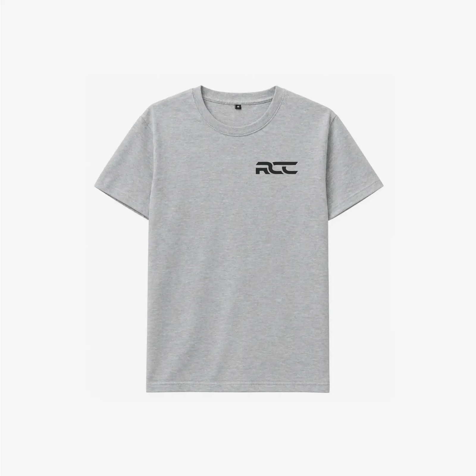 Szary T-shirt RCustomCars — widok z przodu